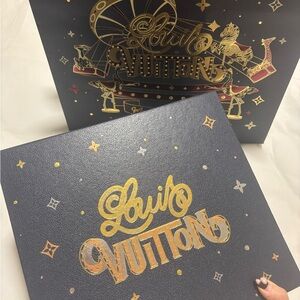 EMPTY Louis Vuitton Black and Gold Decorative Box
